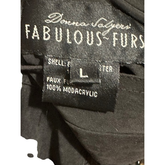 Donna Salyers Fabulous-Furs women’s large reverseable fur/black coat - Picture 5 of 9